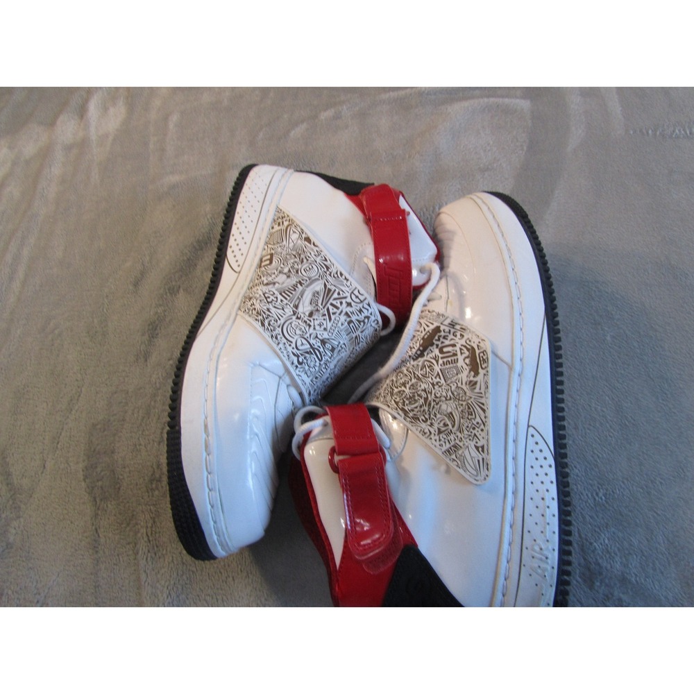 Jordan AJF 20 Fusion White Varsity Red Black Laser Strap 331823-101 Men High Top - Picture 8 of 12